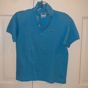 Boys Youth Light Blue Lacoste Polo